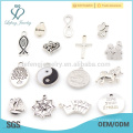 Hot selling round custom silver Pisces charm jewelry